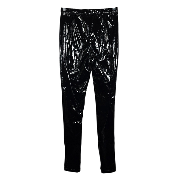 NWT Oh Polly Love Shine Vinyl Skinny Leg Trousers in Black Size 4 - Picture 13 of 14